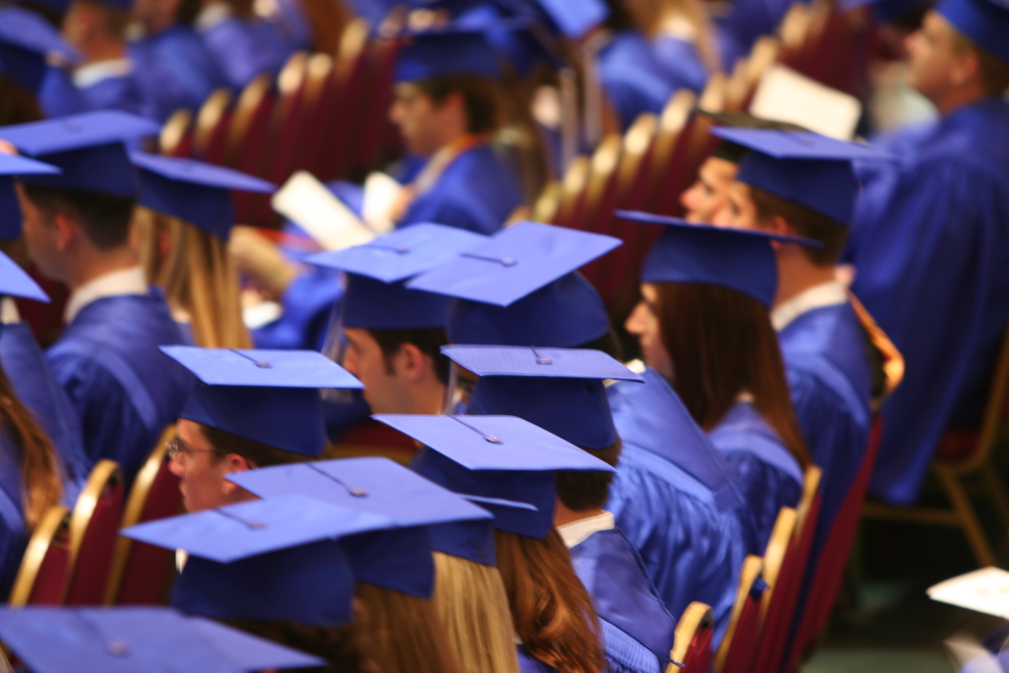 students waiting to graduate